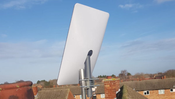 Starlink dish fitted on the roof